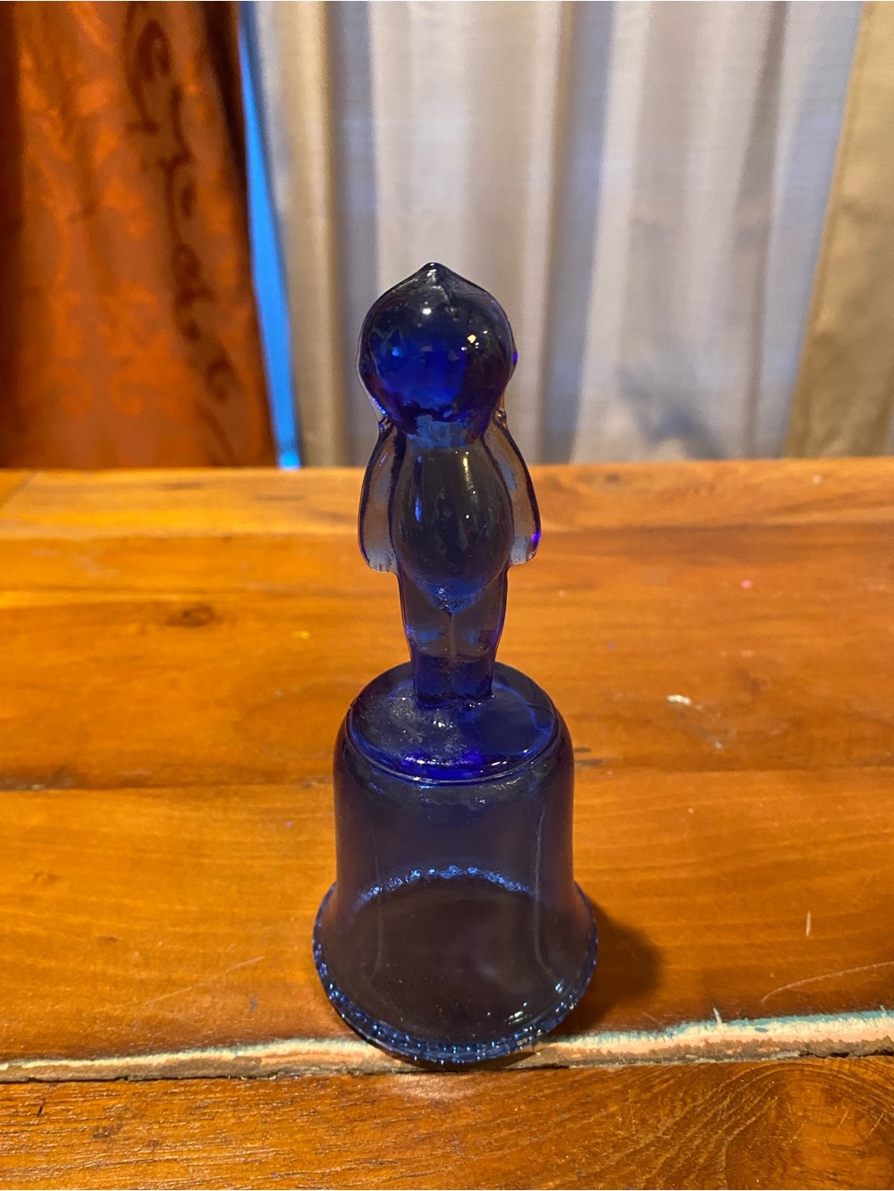 Cobalt Blue Glass Bell Kewpie Doll - Boyd Art